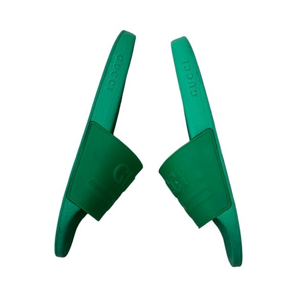 Gucci logo green rubber slides size 39 - Picture 3 of 10